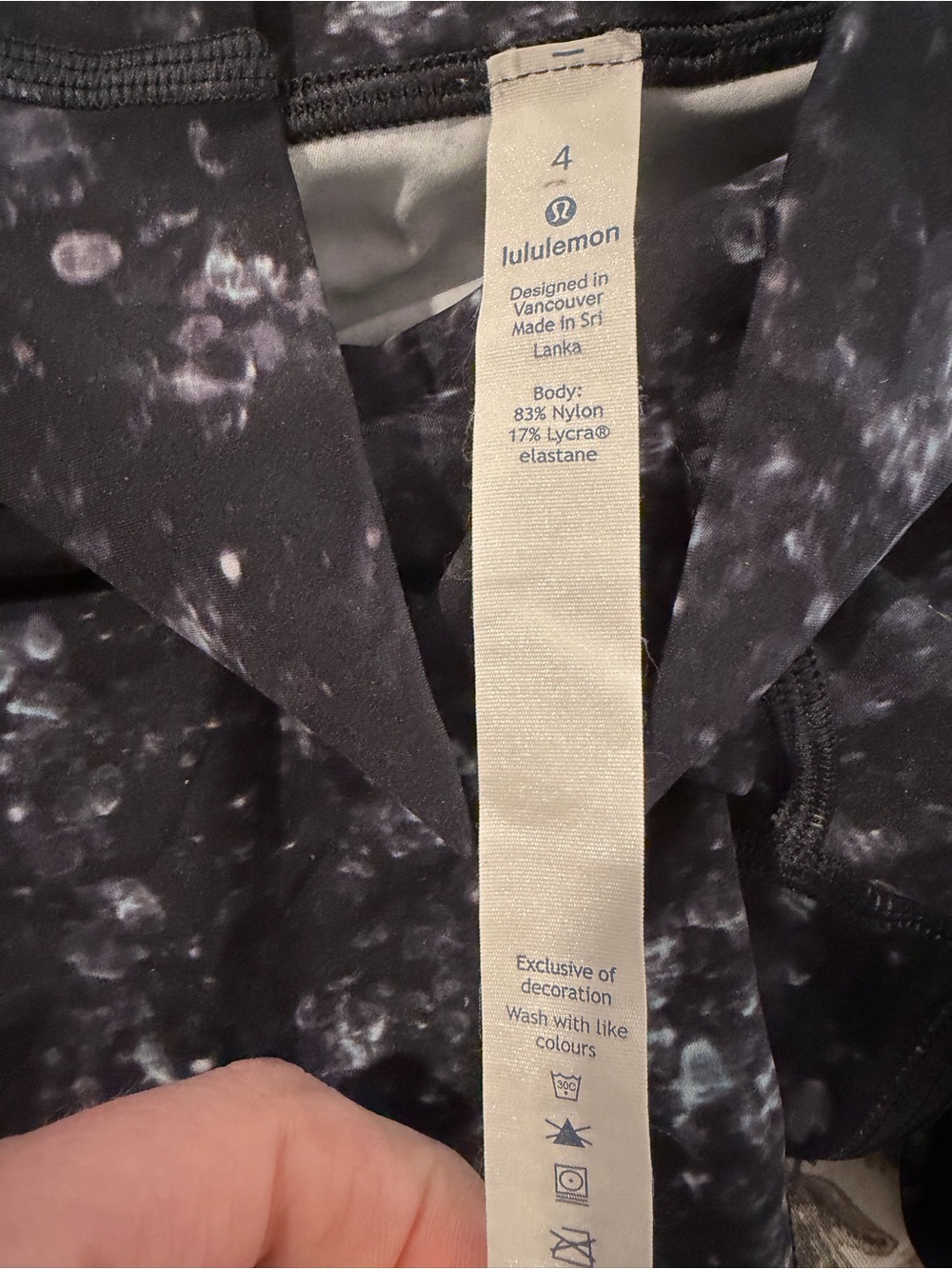 Lululemon Wunder Under Hi-Rise Nulux 28” Effervescence Multi Black Leggings Size - Picture 3 of 4